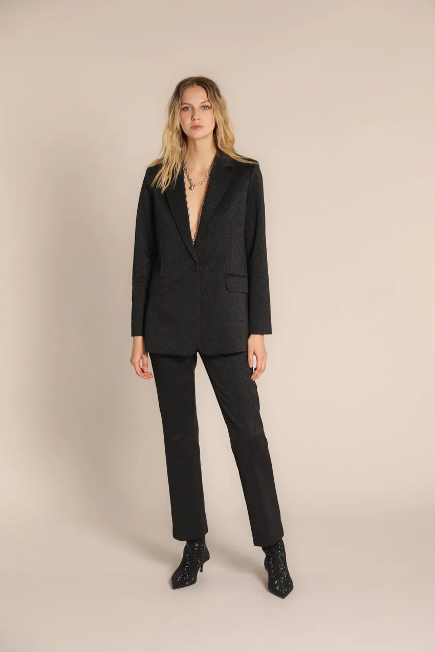 Irene women's long blazer in jersey with lurex sold by Mason's product image thumbnail 2