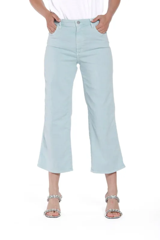 Samantha woman  5-pocket in bull denim cropped sold by Mason's