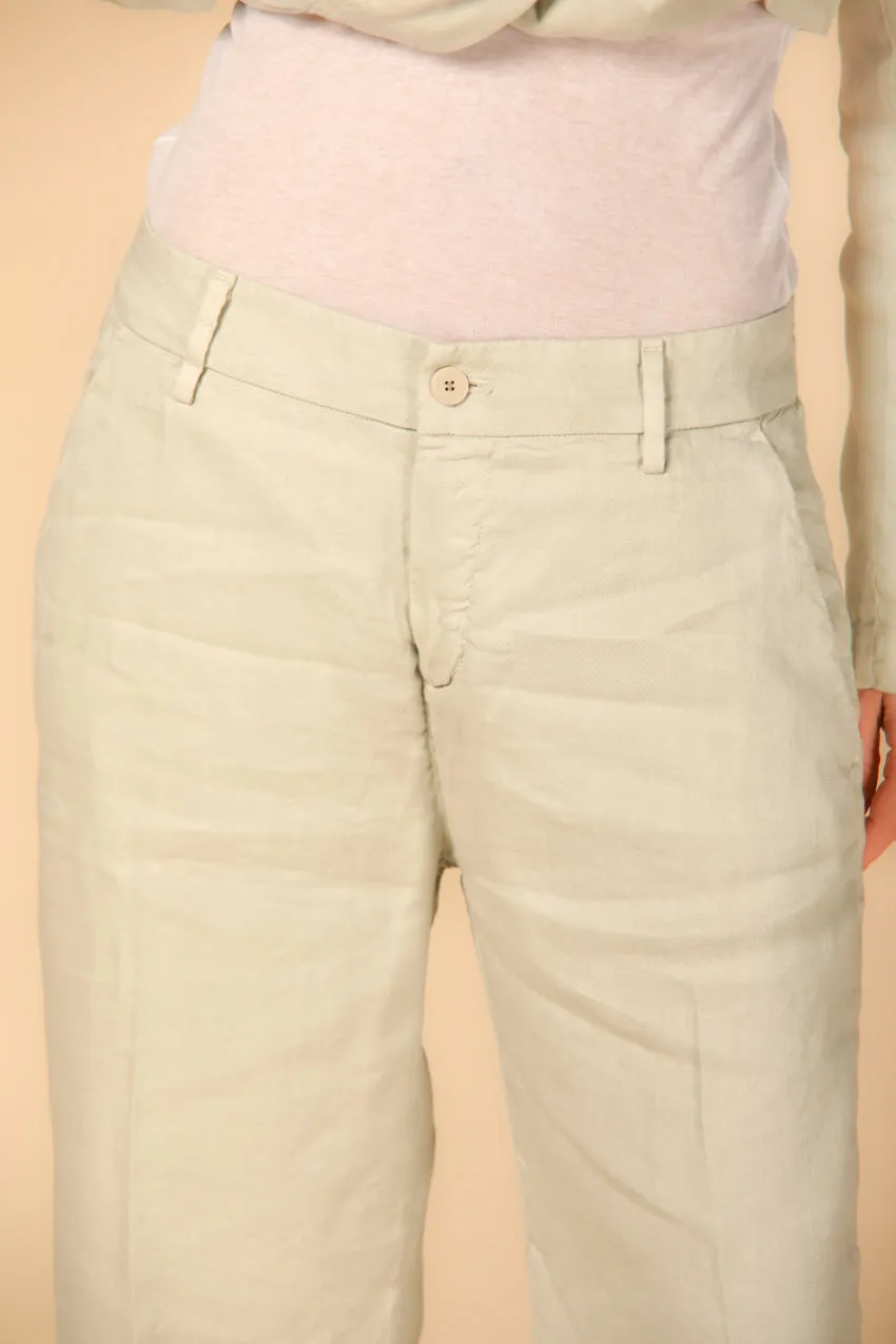 New York Straight women's chino pants in linen blend straight sold by Mason's