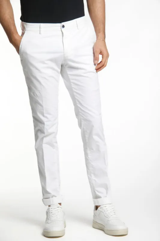 Milano Style men's chino pants in stretch gabardine extra slim ① sold by Mason's