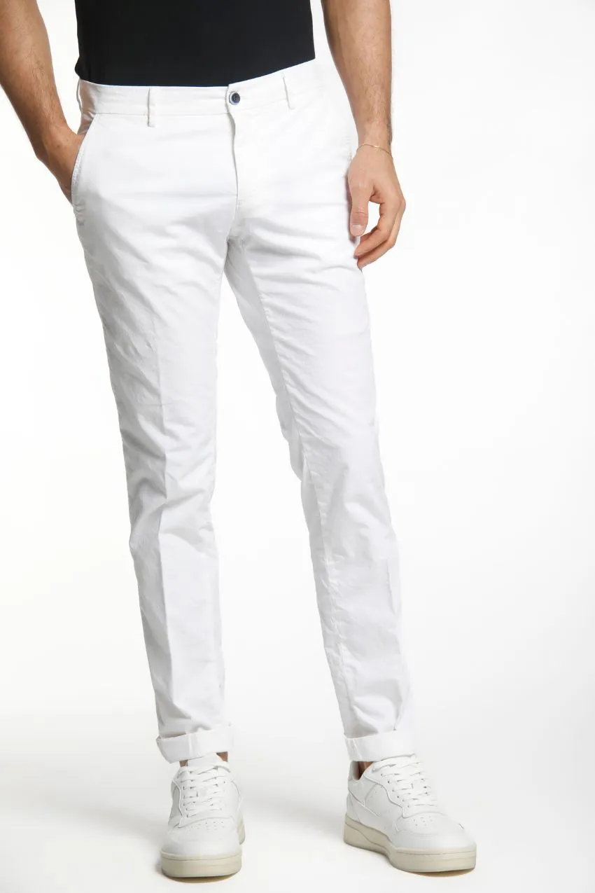Milano Style men's chino pants in stretch gabardine extra slim ① sold by Mason's