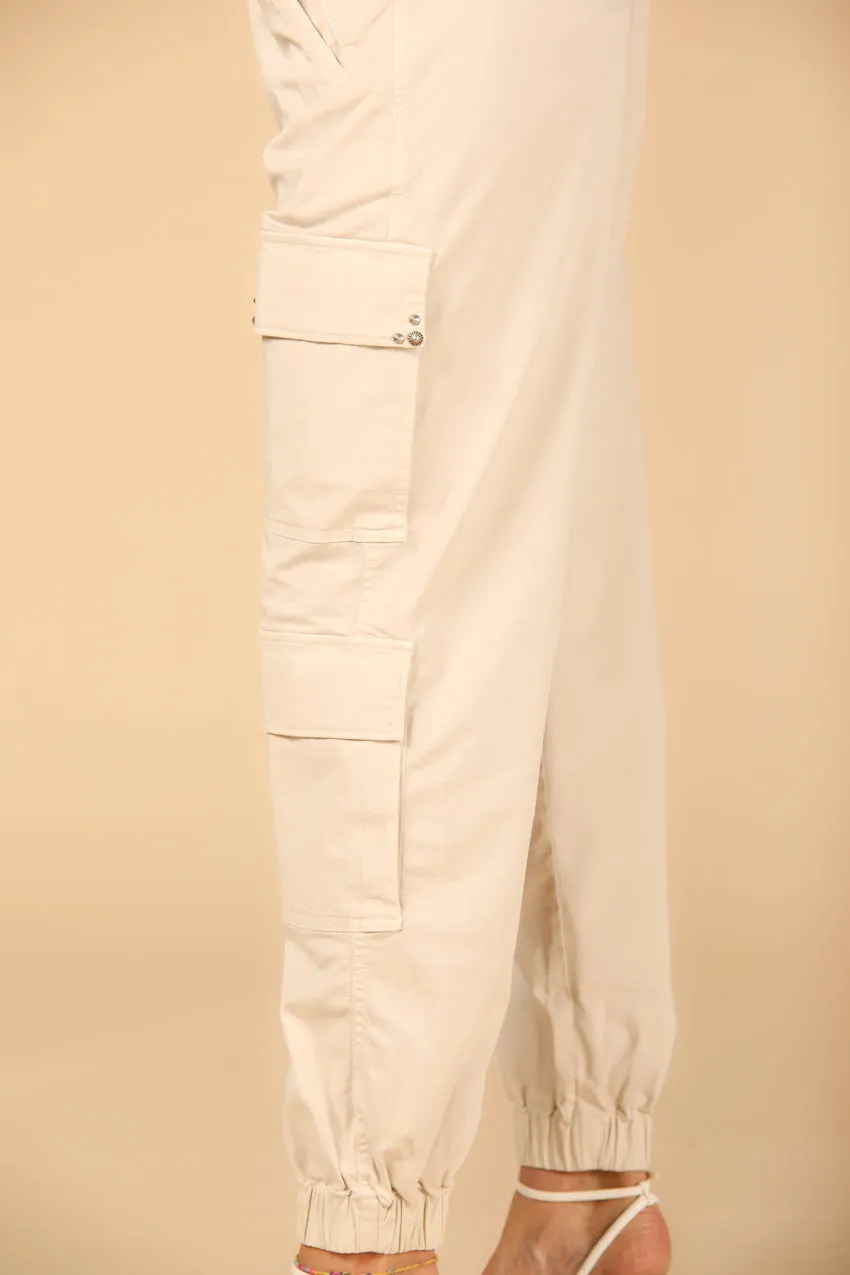 Evita Cargo women's cargo pants in gabardine with details curvy sold by Mason's product image thumbnail 4