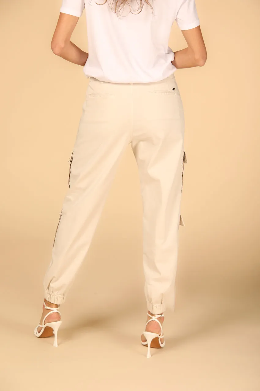 Evita Cargo women's cargo pants in gabardine with details curvy sold by Mason's product image thumbnail 5