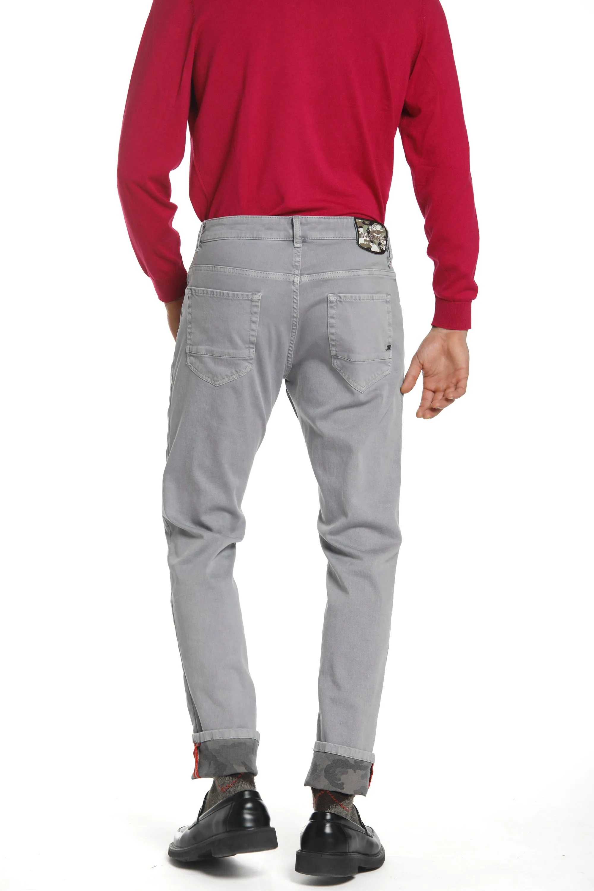 Harris 5 Pockets man denim pant in gabardine and details slim sold by Mason's product image thumbnail 3