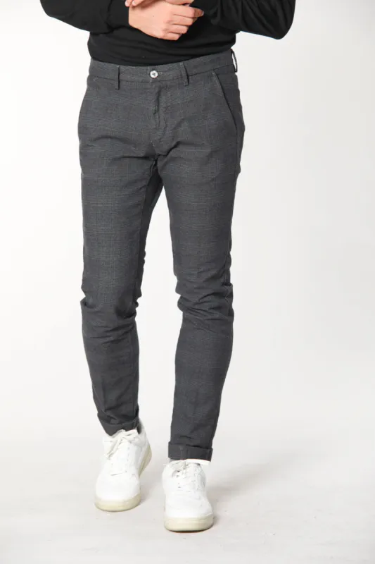 Torino Style man chino pants with mouliné shaded welt pattern slim sold by Mason's