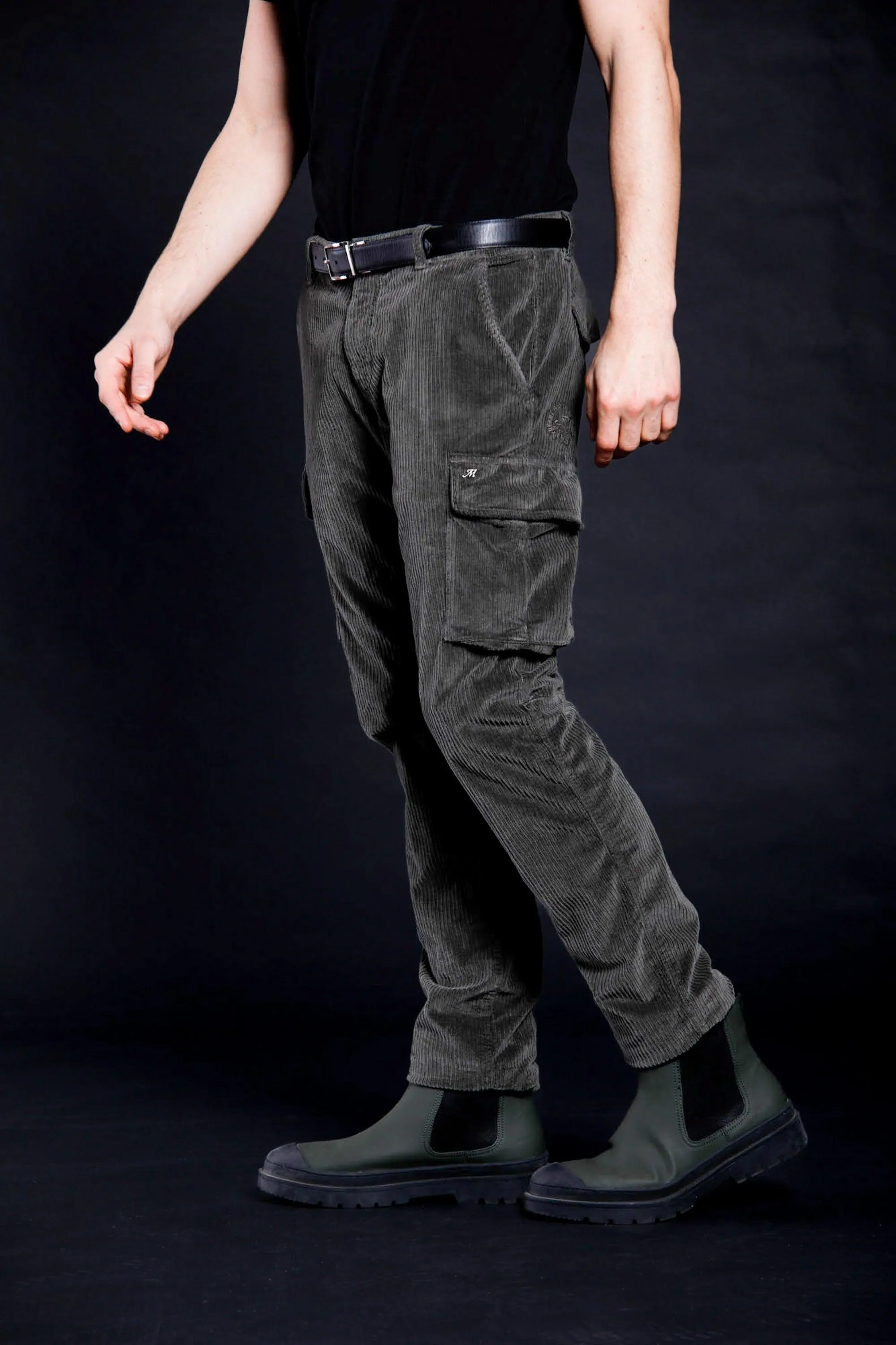 Chile man cargo pant in 500 striped velvet extra slim sold by Mason's product image thumbnail 4