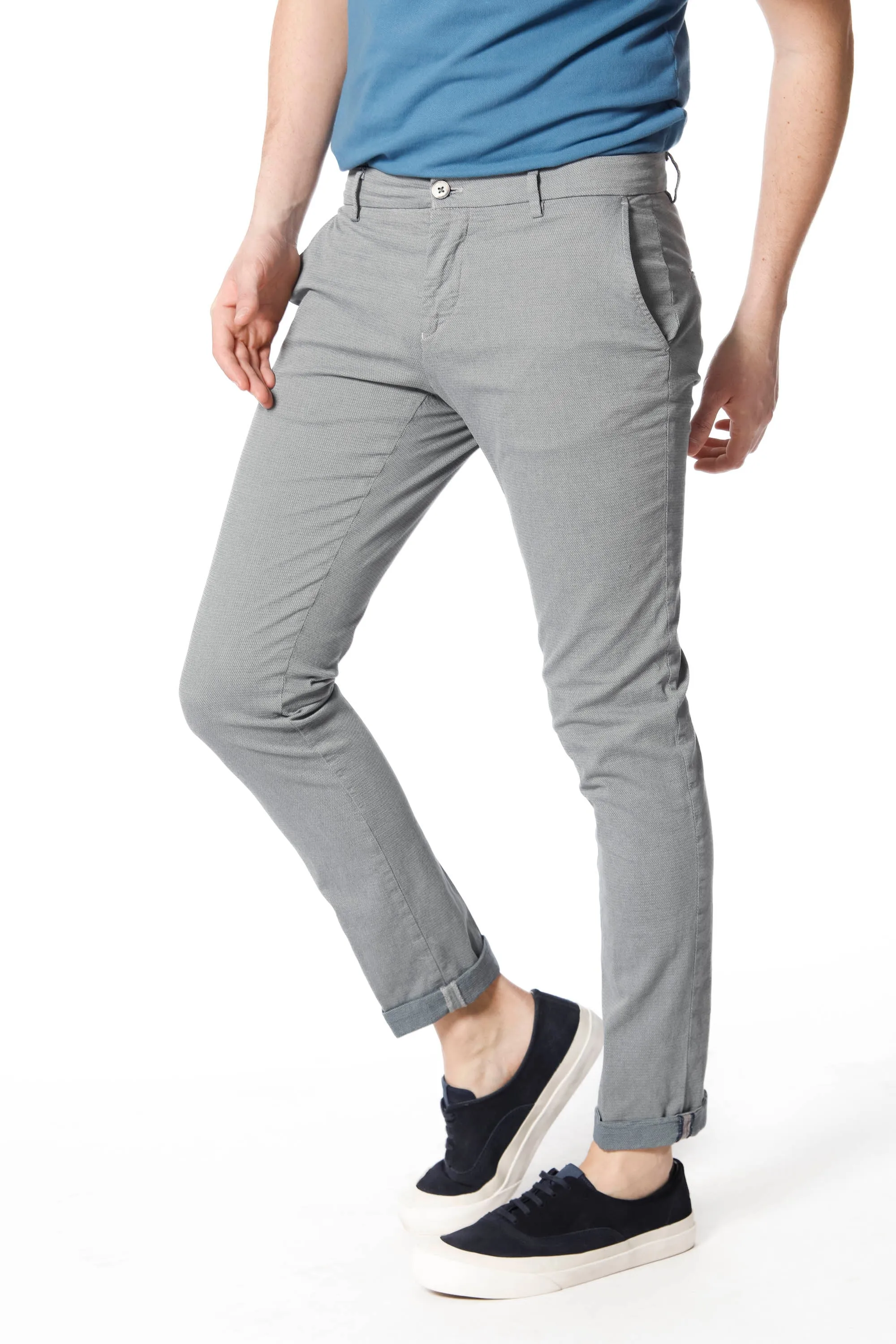 Milano Style man chino pants in cotton jacquard pattern extra slim sold by Mason's product image thumbnail 4