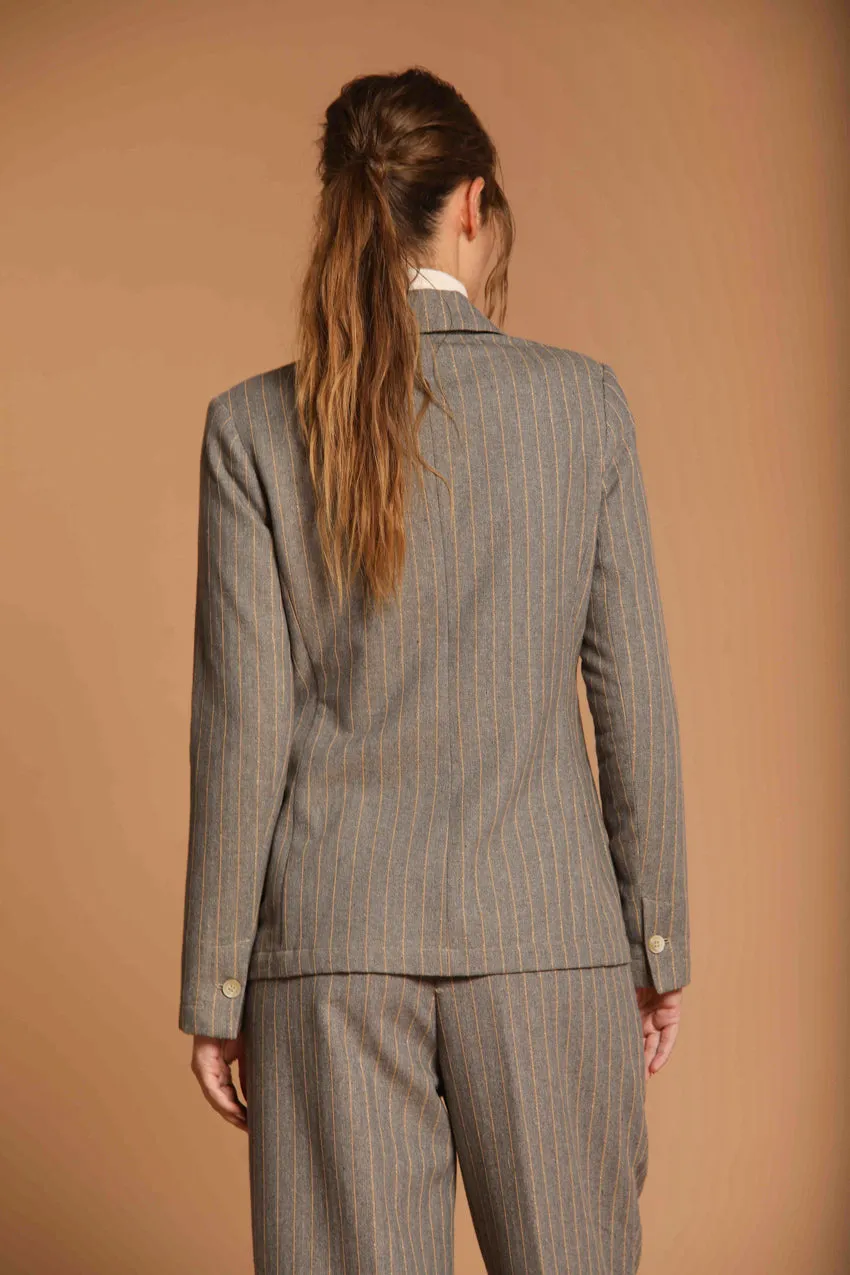 Helena women's blazer in cotton with a striped design lurex sold by Mason's product image thumbnail 4