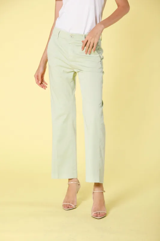 New York Cropped women's chino pants in cotton and tencel parachute fabric regular sold by Mason's