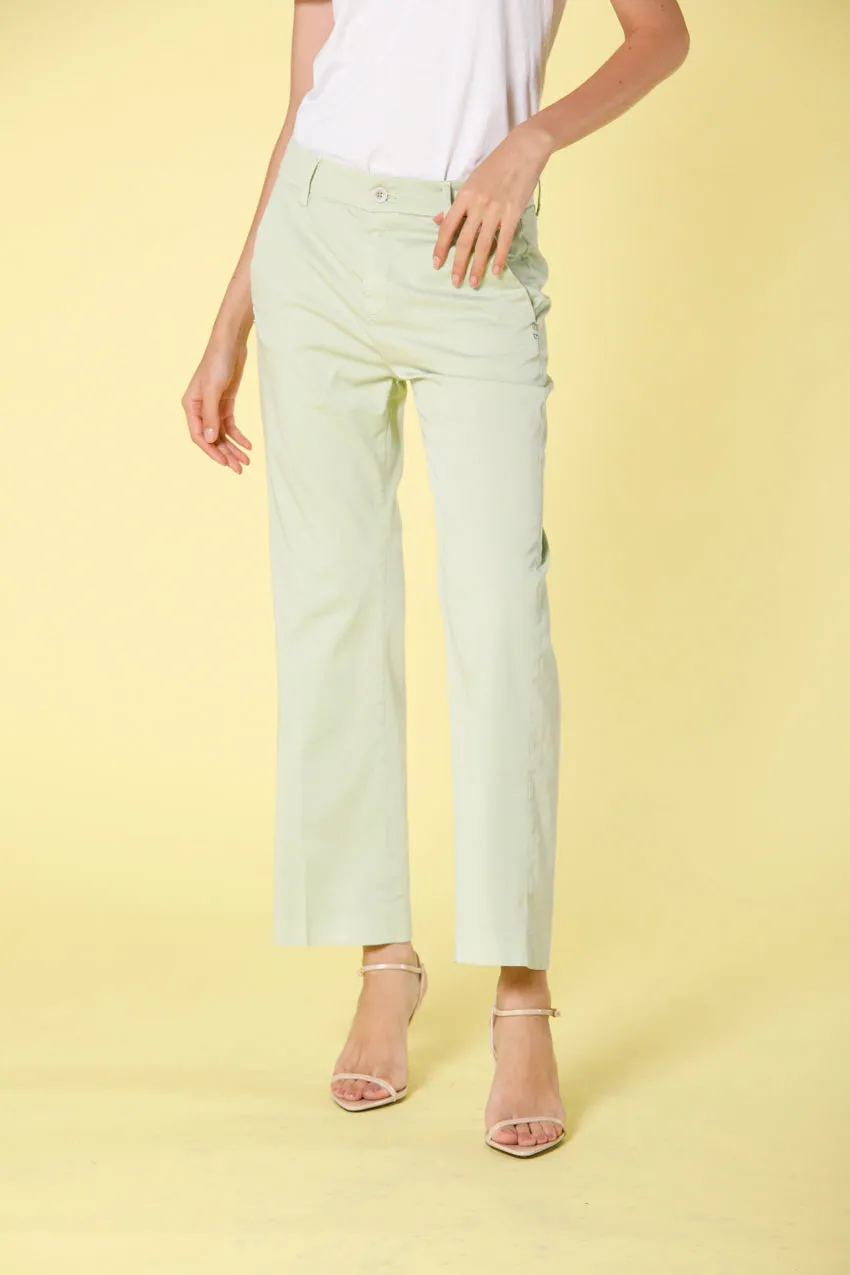 New York Cropped women's chino pants in cotton and tencel parachute fabric regular sold by Mason's