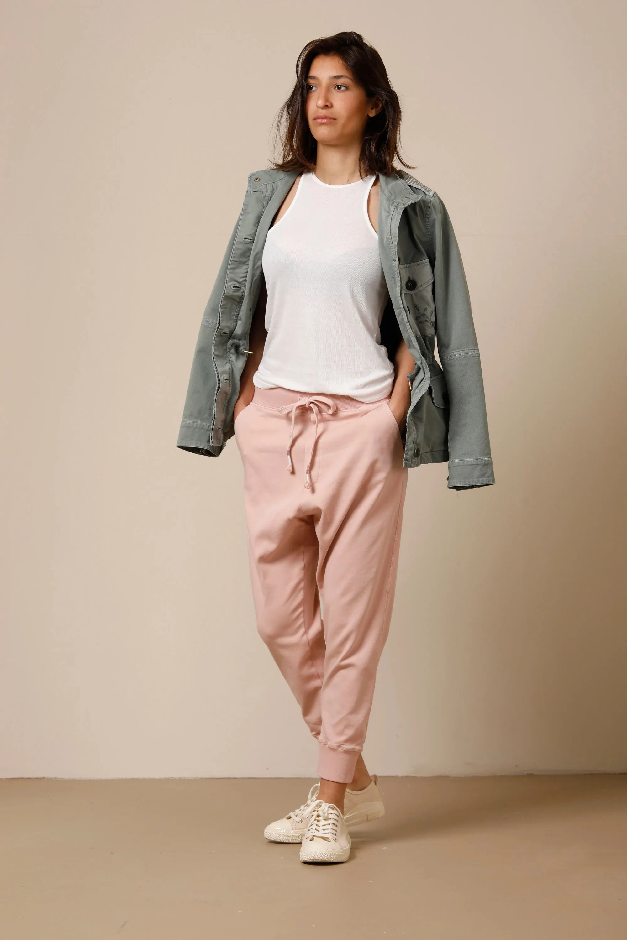 Malibu Jogger women's chino jogger pants in jersey relaxed sold by Mason's product image thumbnail 2