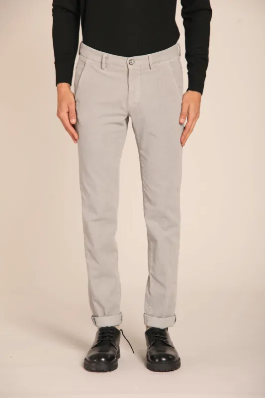 Torino men's chino pants in velvet 1500  striped slim fit  ① sold by Mason's
