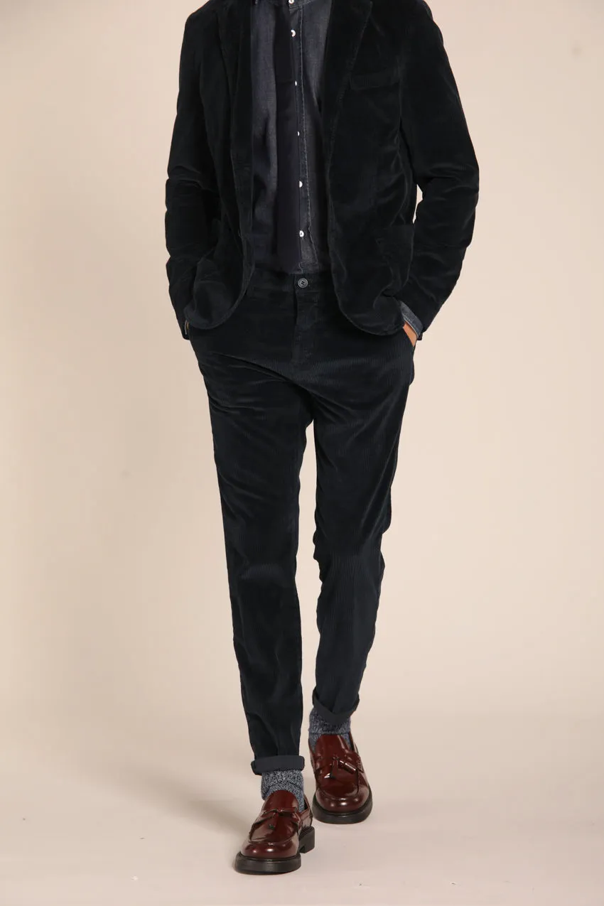 Osaka Style men's chino pants in velvet 500 stripes carrot fit sold by Mason's product image thumbnail 2