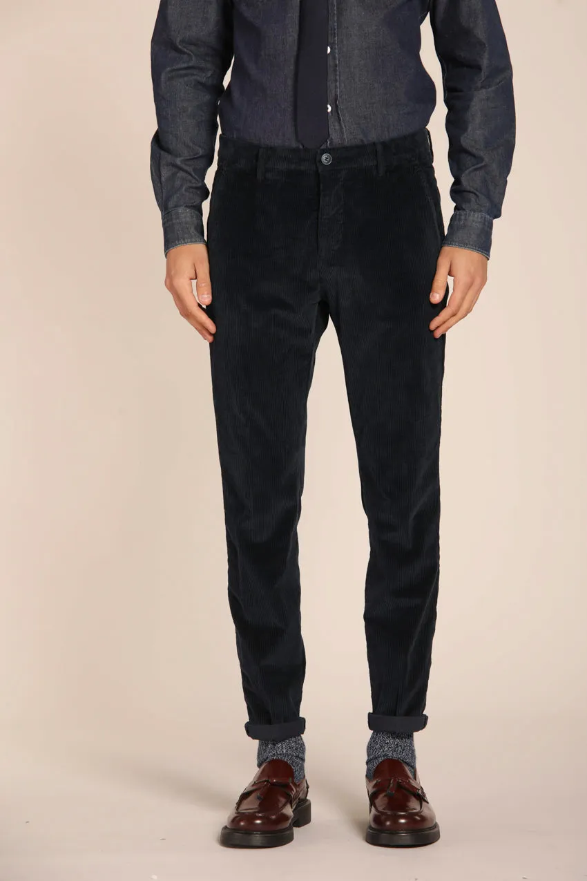 Osaka Style men's chino pants in velvet 500 stripes carrot fit sold by Mason's