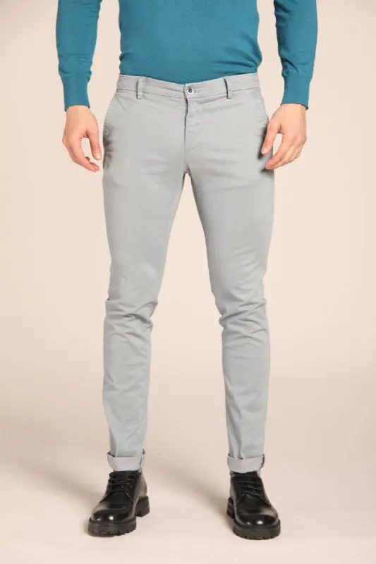 Milano men's chino pants in gabardine stretch extra slim fit ① sold by Mason's