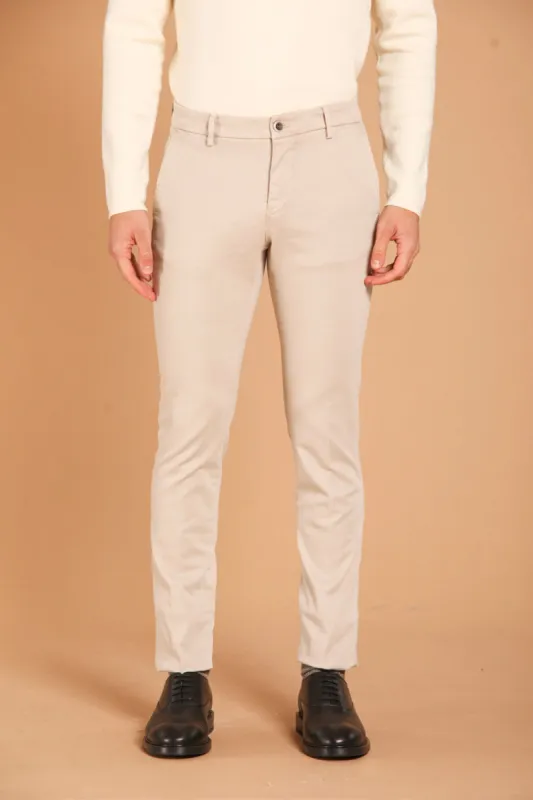 Milano men's chino pants in gabardine stretch extra slim fit ① sold by Mason's
