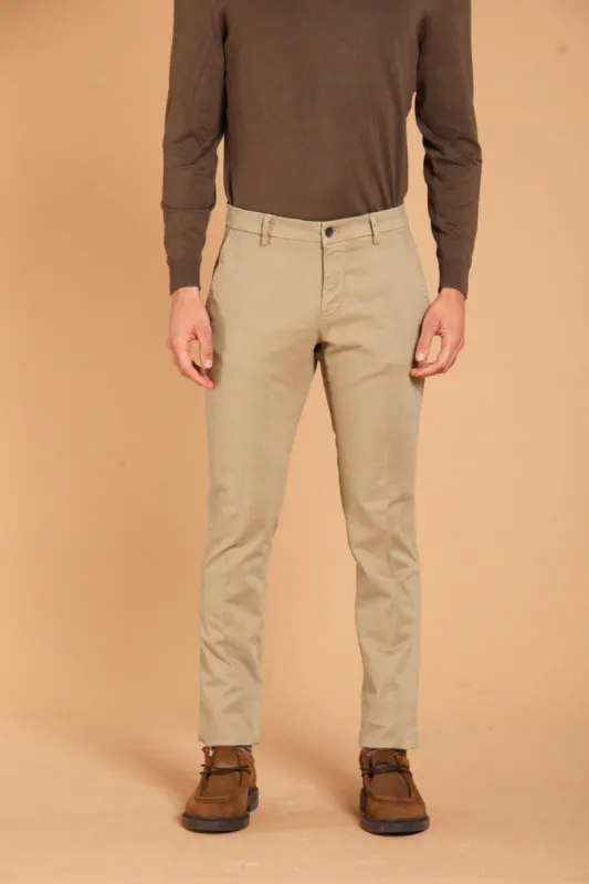Milano men's chino pants in gabardine stretch extra slim fit ① sold by Mason's