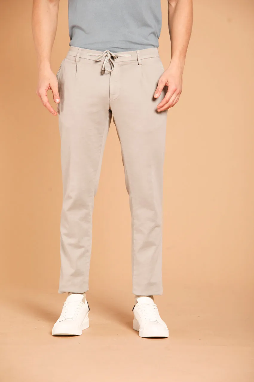 New York Golf 1 Pinces men's chino jogger pants in fleece with a regular fit sold by Mason's product image thumbnail 5