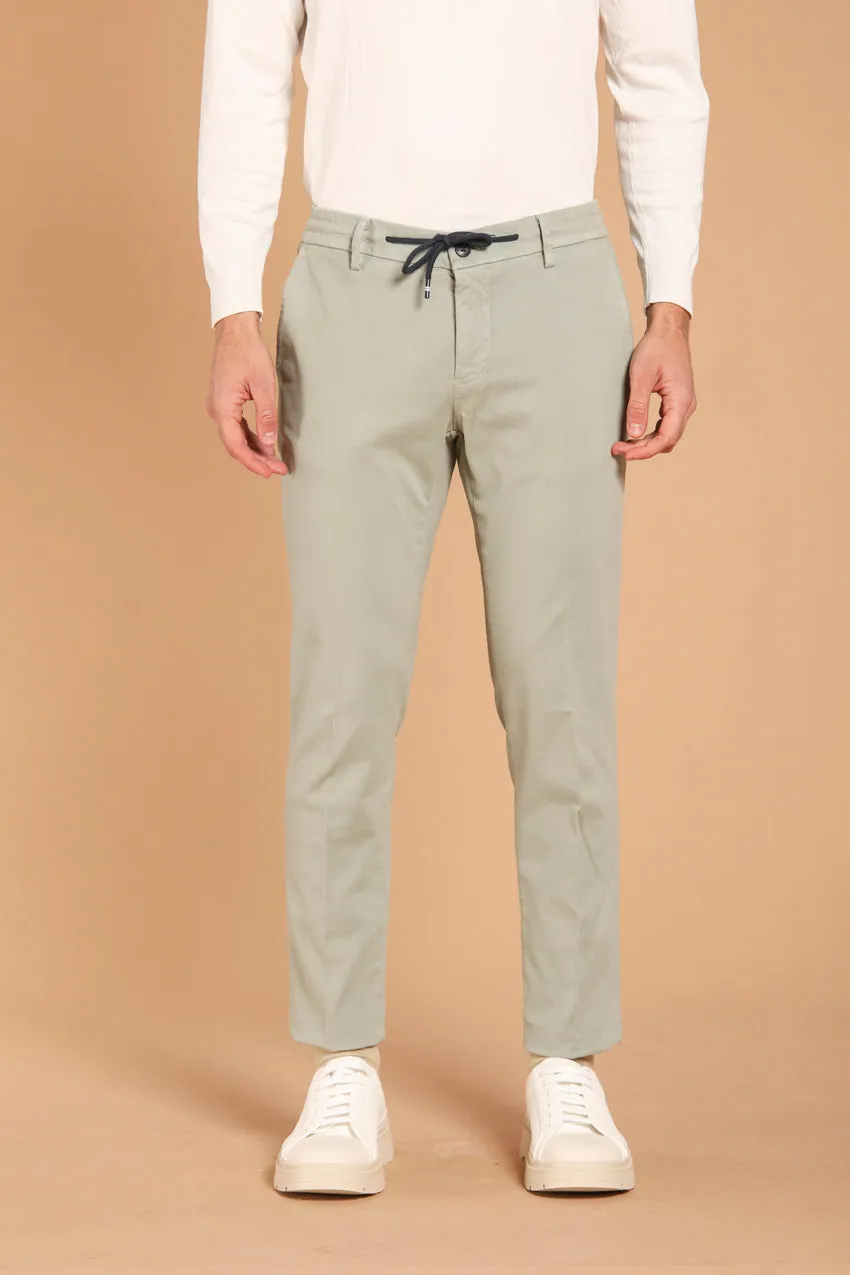 Milano Jogger men's chino pants in gabardine stretch extra slim fit sold by Mason's