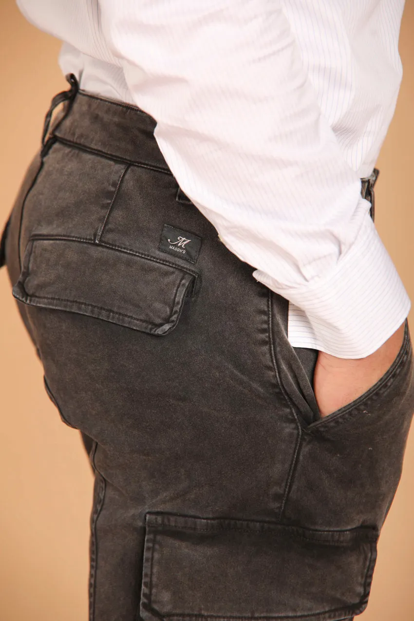 Chile men's cargo pants in gabardine with special washing extra slim fit sold by Mason's product image thumbnail 3
