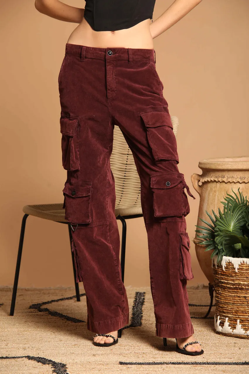 New Hunter women's cargo pants in velvet 1000-striped straight fit ① sold by Mason's product image thumbnail 2
