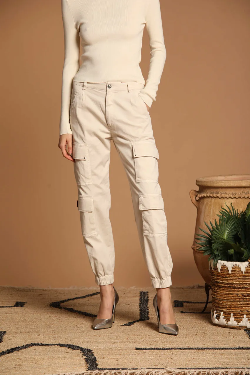 Evita Cargo women's cargo pants in gabardine curvy fit sold by Mason's