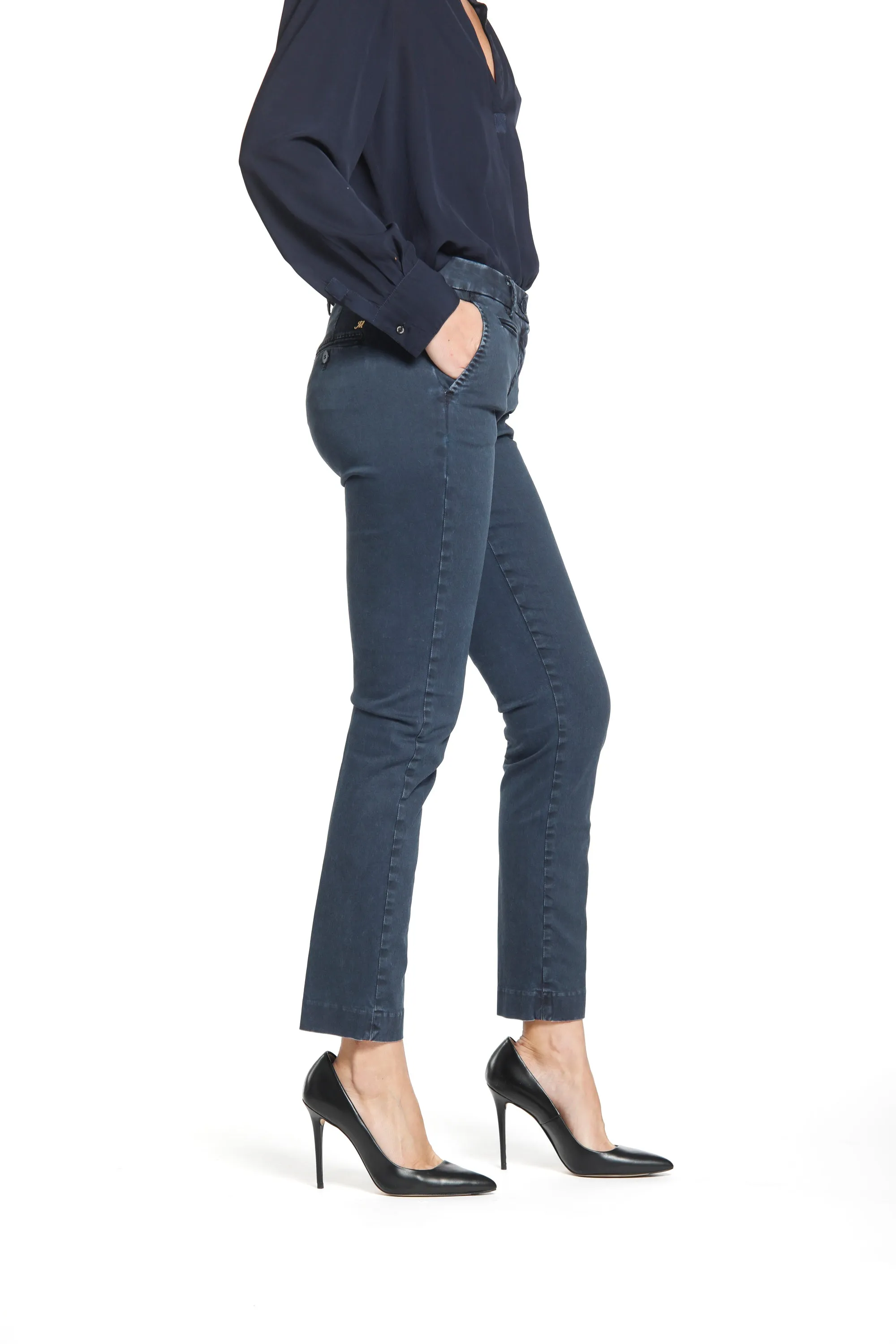 New York Slim women's chino pants in satin slim fit ① sold by Mason's product image thumbnail 2