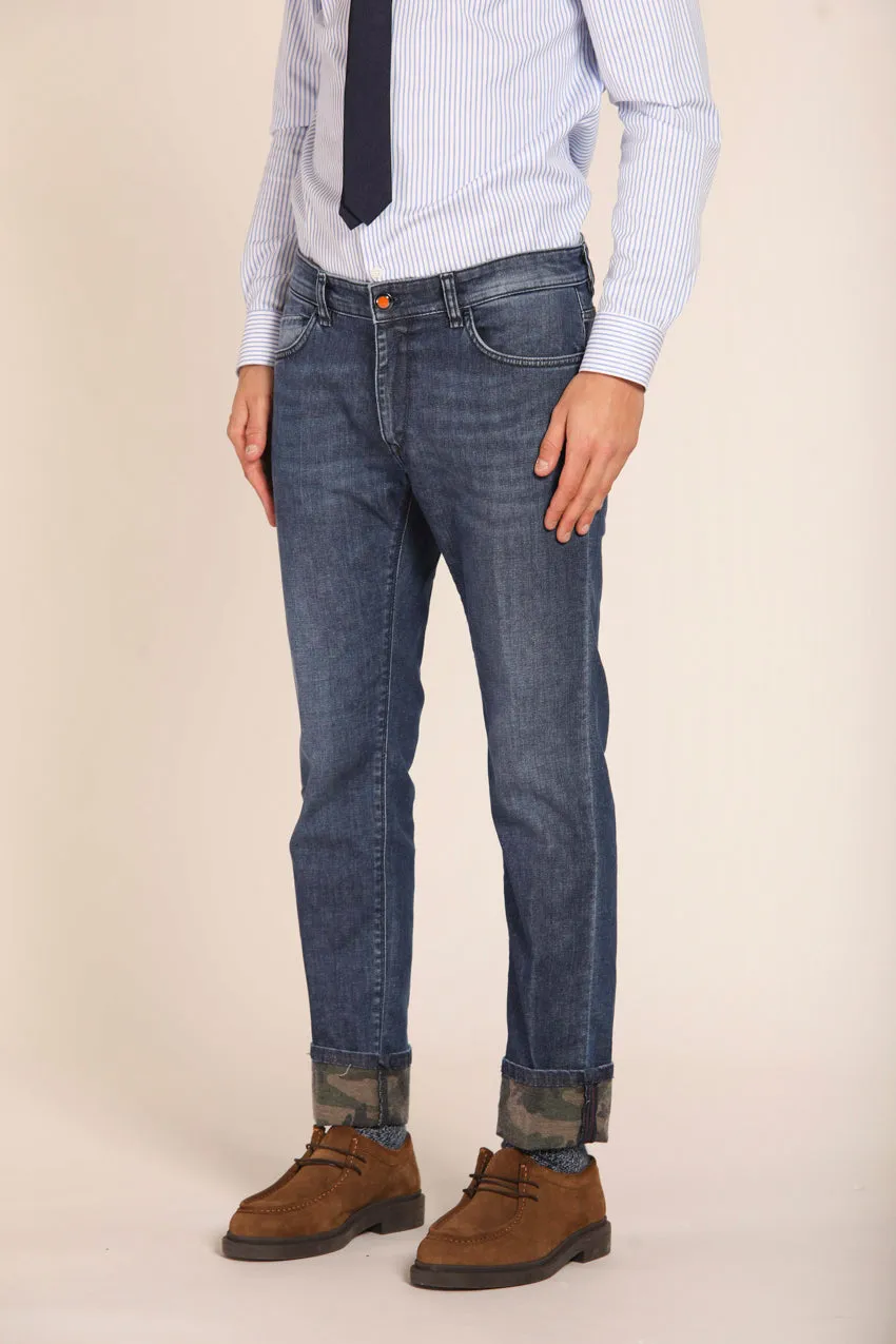 Harris men's pants 5-pocket in denim with camouflage print slim fit sold by Mason's product image thumbnail 4