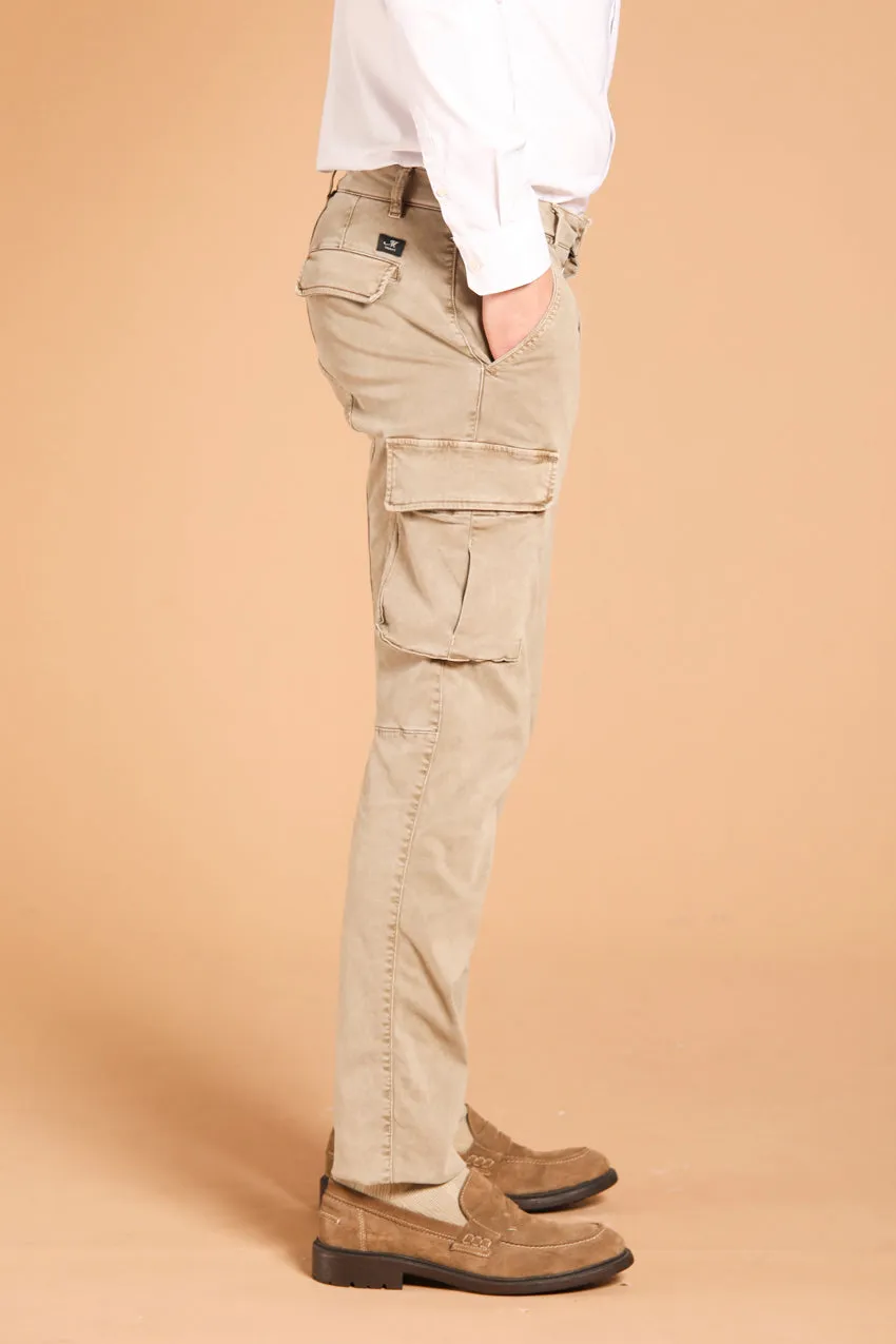 Chile men's cargo pants in gabardine with special washing extra slim fit sold by Mason's product image thumbnail 4