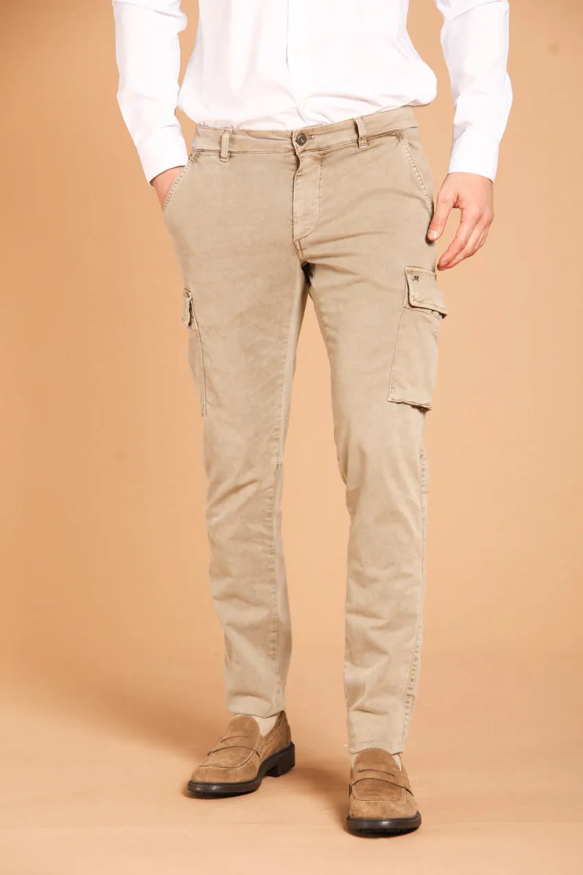 Chile men's cargo pants in gabardine with special washing extra slim fit sold by Mason's product image thumbnail 2