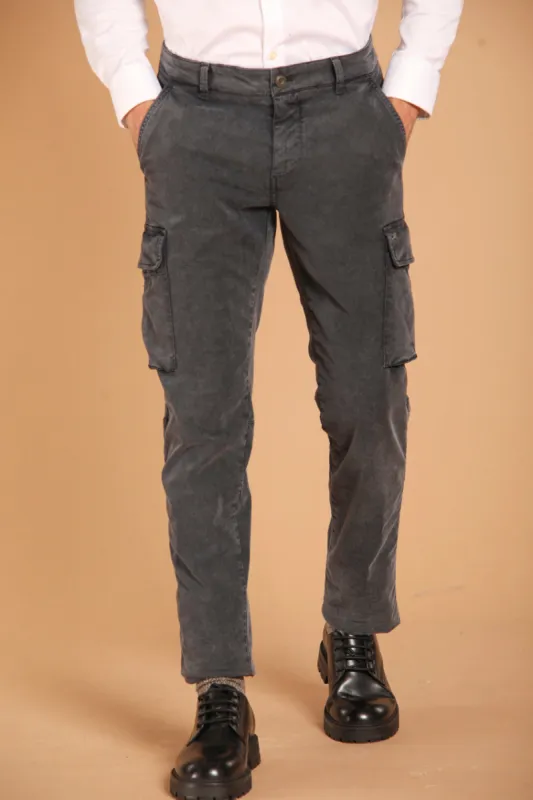 Chile men's cargo pants in gabardine with special washing extra slim fit   sold by Mason's