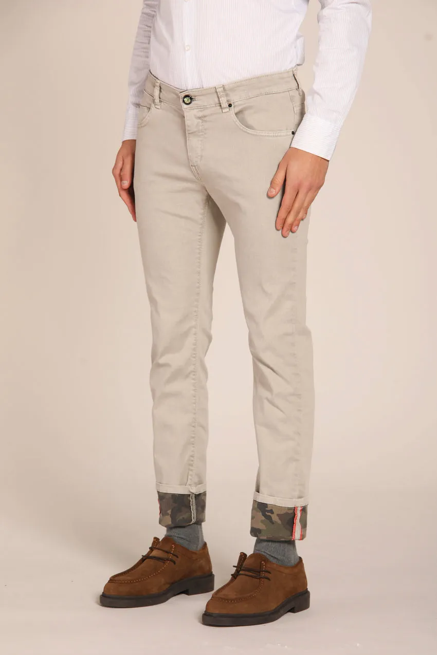 Harris men's pants-5-pocket in gabardine with camouflage inner print slim fit sold by Mason's product image thumbnail 4