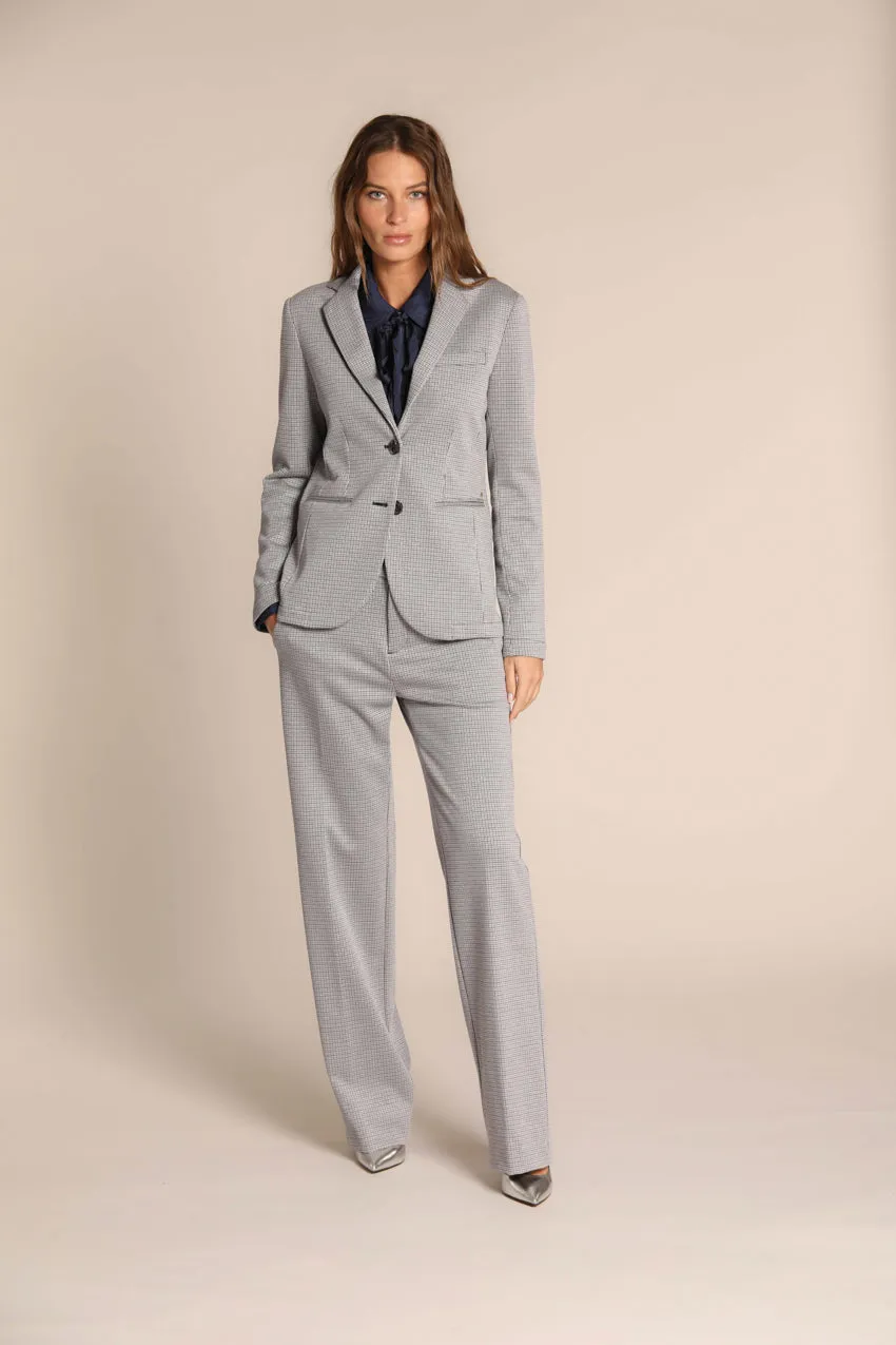 Helena women's blazer in jersey with micro-fantasy pattern and lurex stripe sold by Mason's product image thumbnail 2