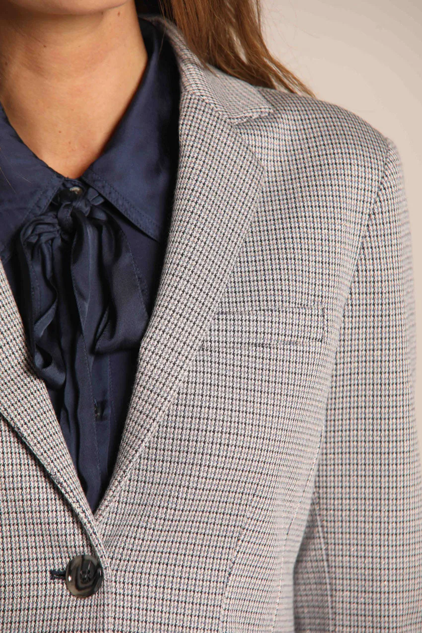 Helena women's blazer in jersey with micro-fantasy pattern and lurex stripe sold by Mason's product image thumbnail 3