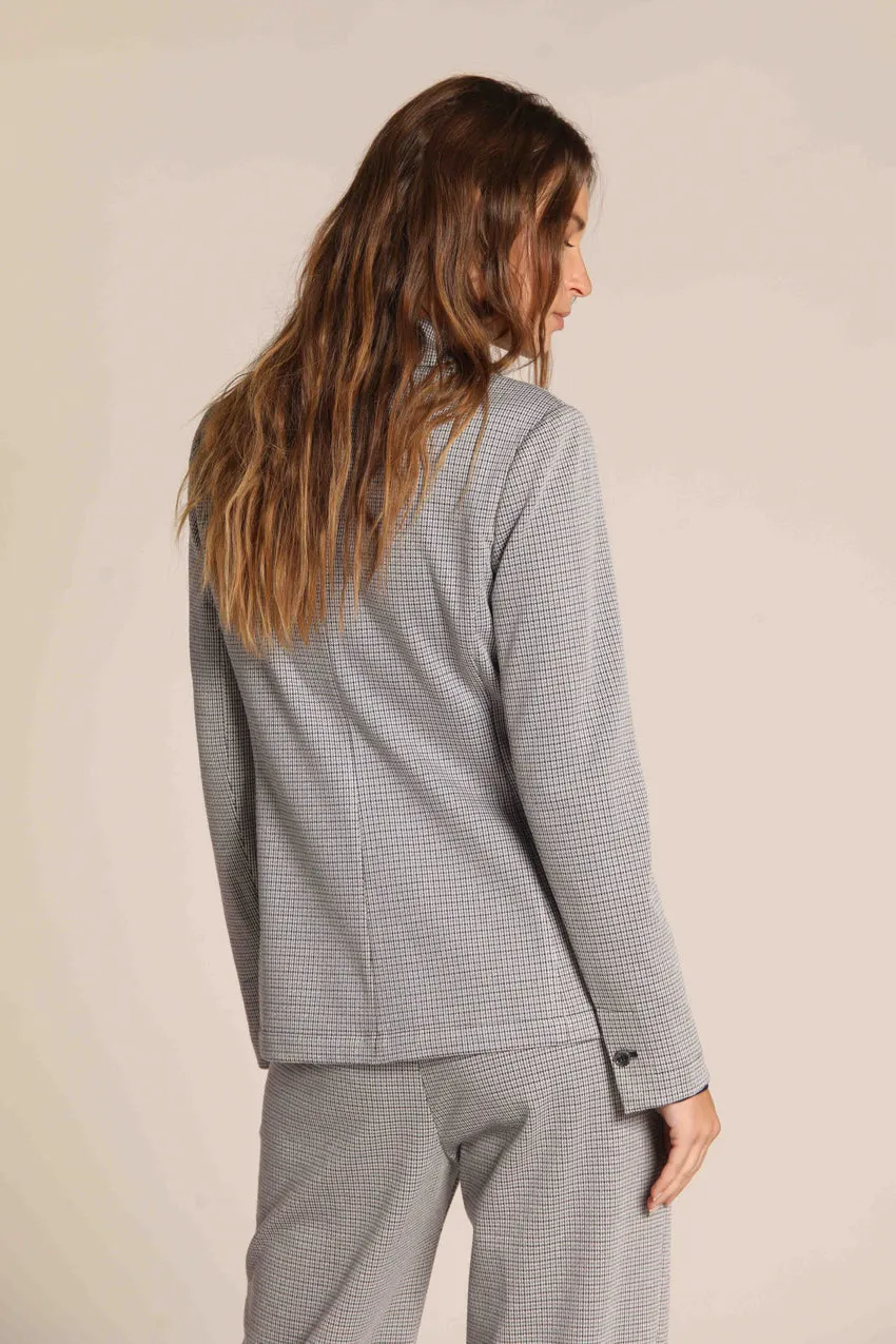 Helena women's blazer in jersey with micro-fantasy pattern and lurex stripe sold by Mason's product image thumbnail 4