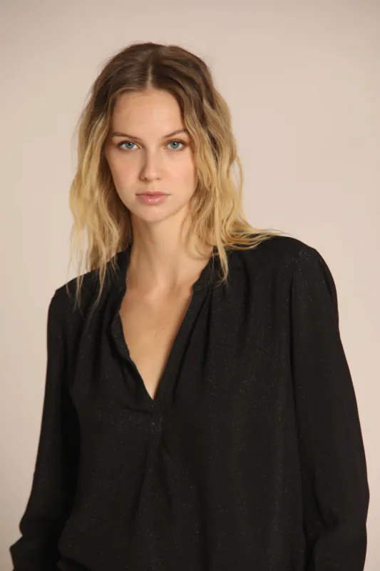 Adele women's viscose lurex shirt with long sleeve sold by Mason's