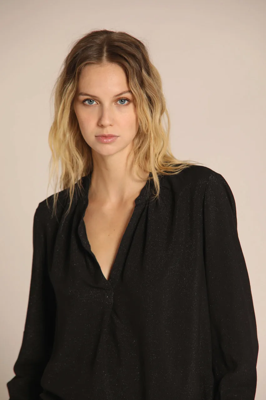 Adele women's viscose lurex shirt with long sleeve sold by Mason's