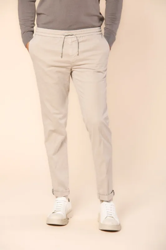 New York Sack men's chino jogger pants in cotton modal stretch regular fit sold by Mason's