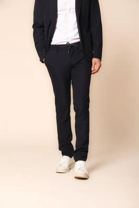 Milano Jogger Dynamic men's chino pants in jersey technical extra slim fit sold by Mason's