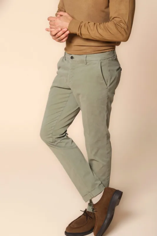 Milano men's chino pants in gabardine stretch extra slim fit ① sold by Mason's