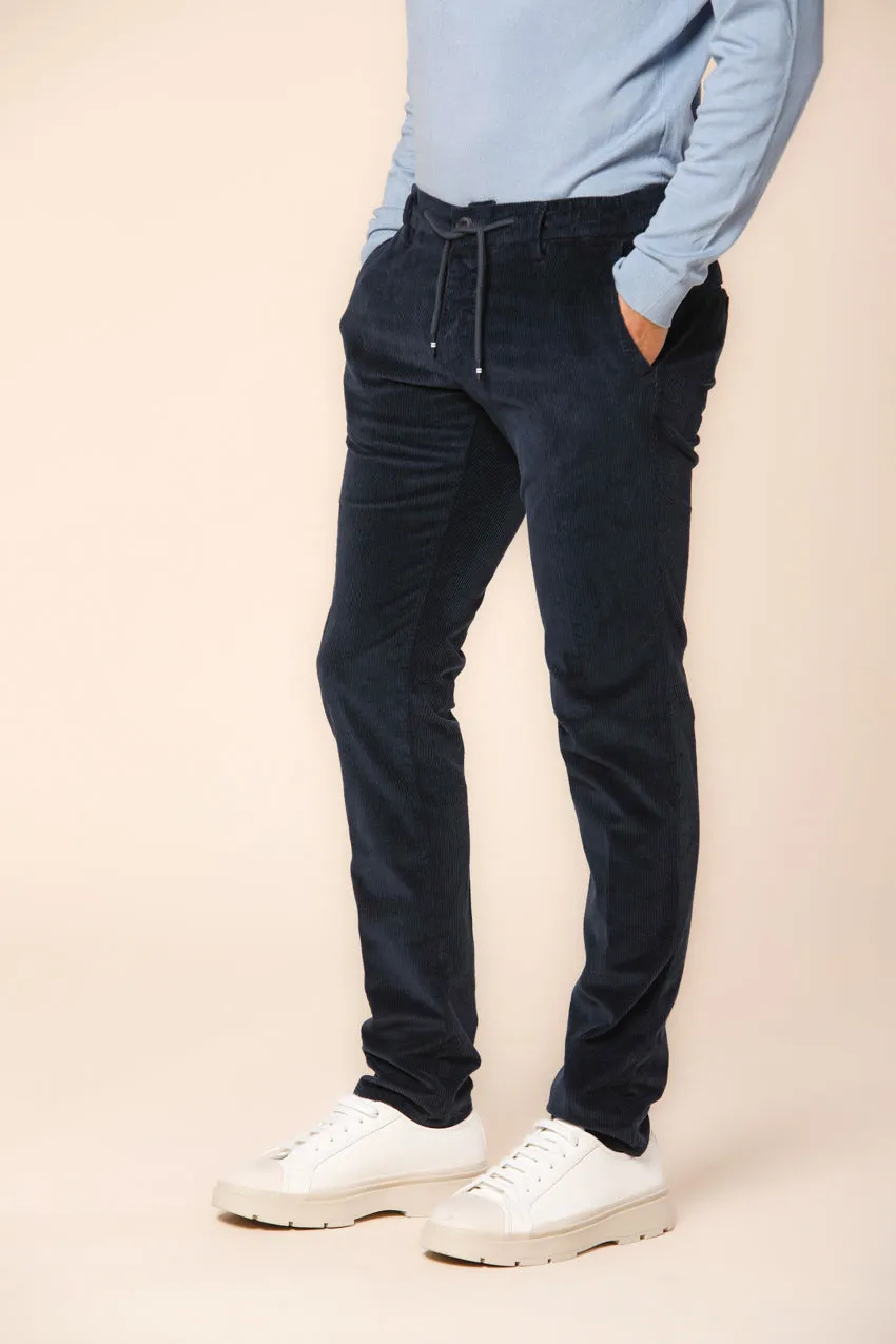 Milano Jogger men's chino pants in velvet 500 stripes extra slim fit sold by Mason's product image thumbnail 5