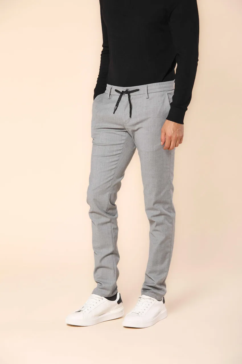 Milano Jogger men's chino pants in wool with extra slim fit sold by Mason's