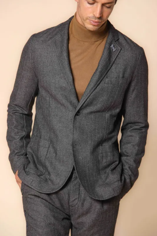 Da Vinci men's blazer in pinstripe effect flannel regular fit sold by Mason's