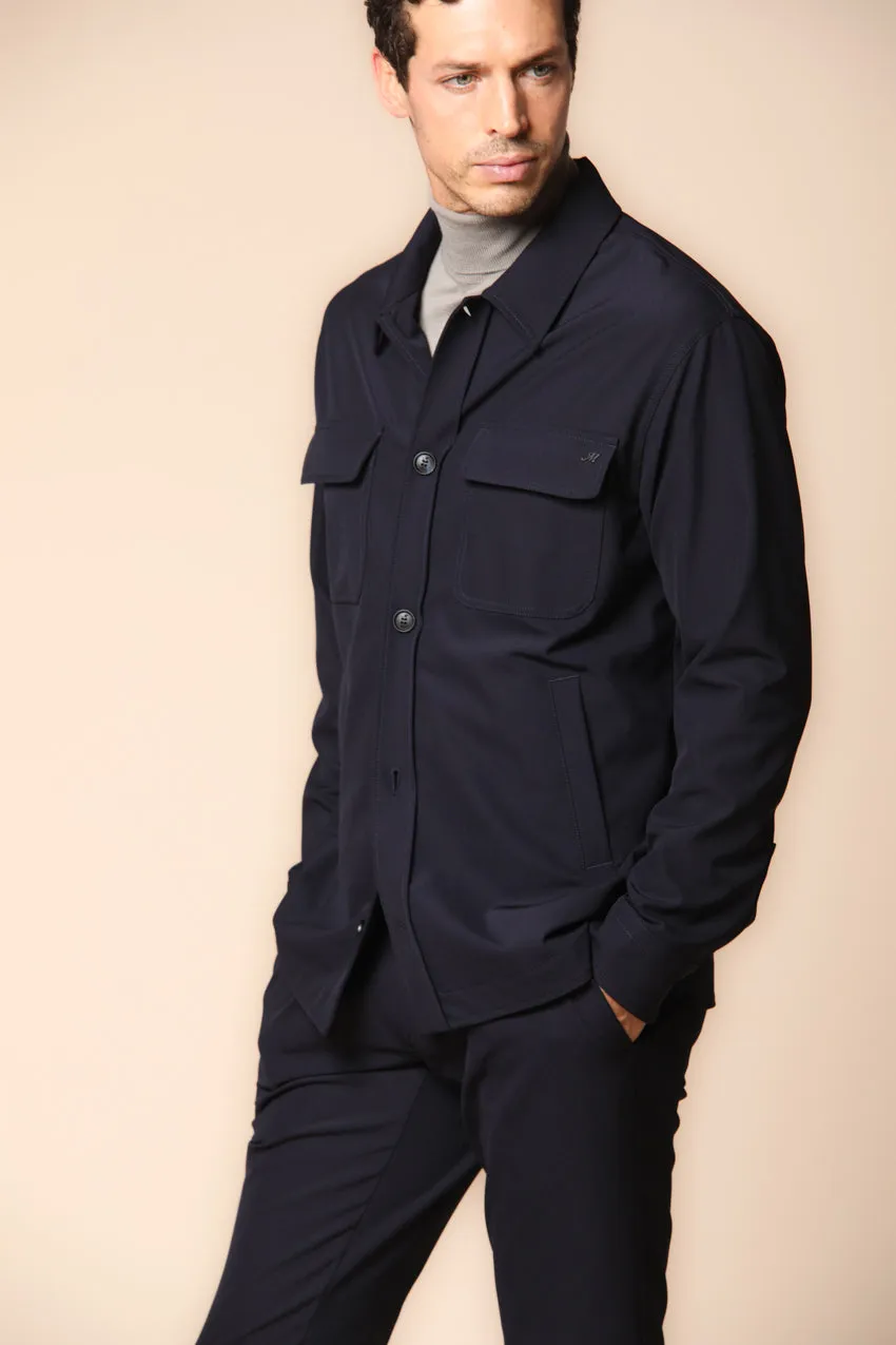 Williams men's overshirt in dynamic fabric slim fit sold by Mason's product image thumbnail 4