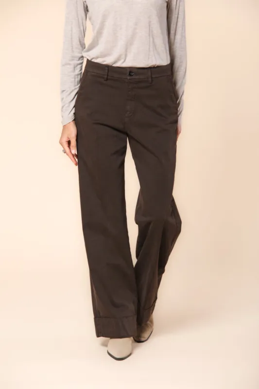 New York Studio women's chino pants in satin relaxed fit  sold by Mason's