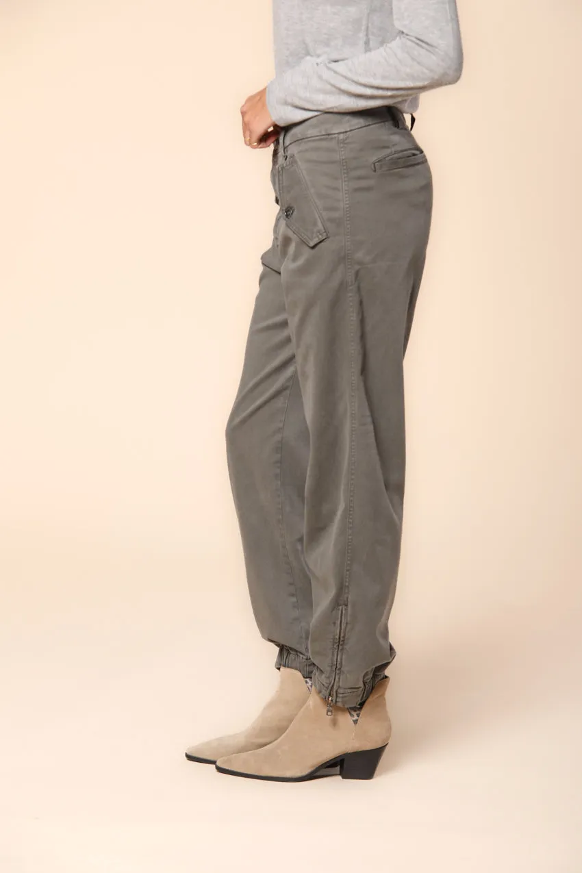 Evita women's cargo pants in satin stretch curvy fit sold by Mason's product image thumbnail 3