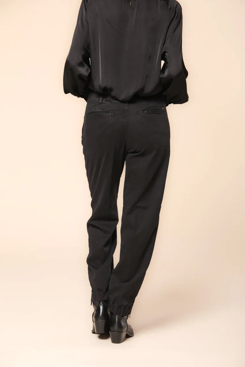 Evita women's cargo pants in satin stretch curvy fit sold by Mason's product image thumbnail 3