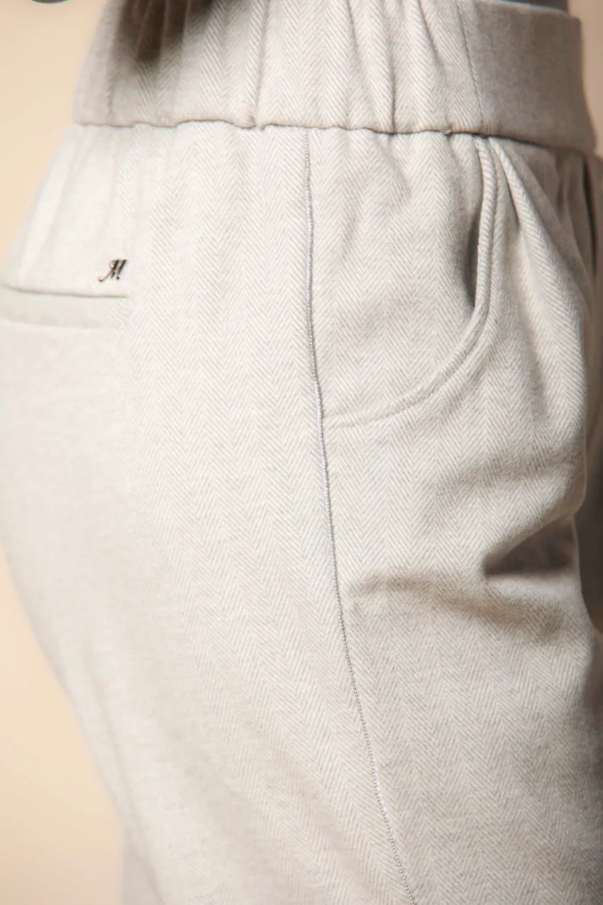 Easy Jogger women's chino pants in jersey with resca motif relaxed fit sold by Mason's product image thumbnail 2