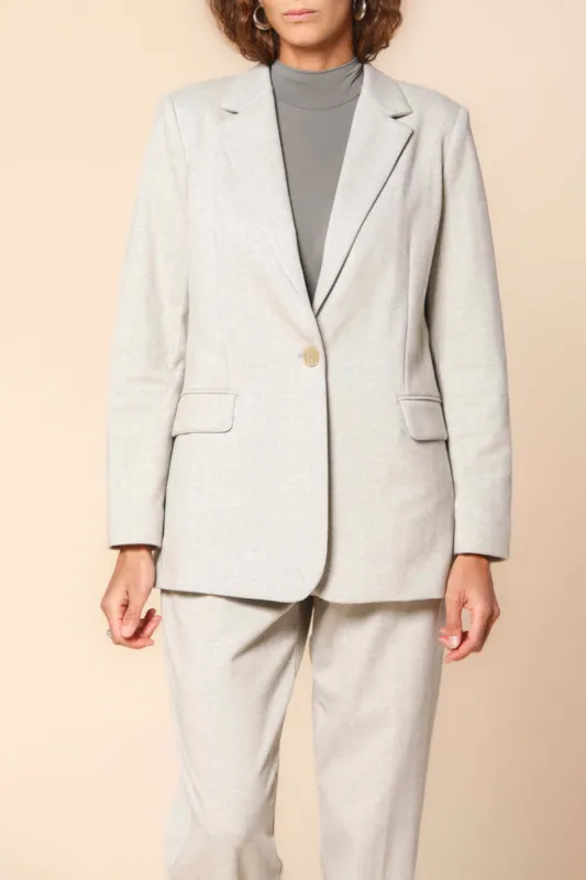 Irene women's long blazer in jersey with a striped design sold by Mason's