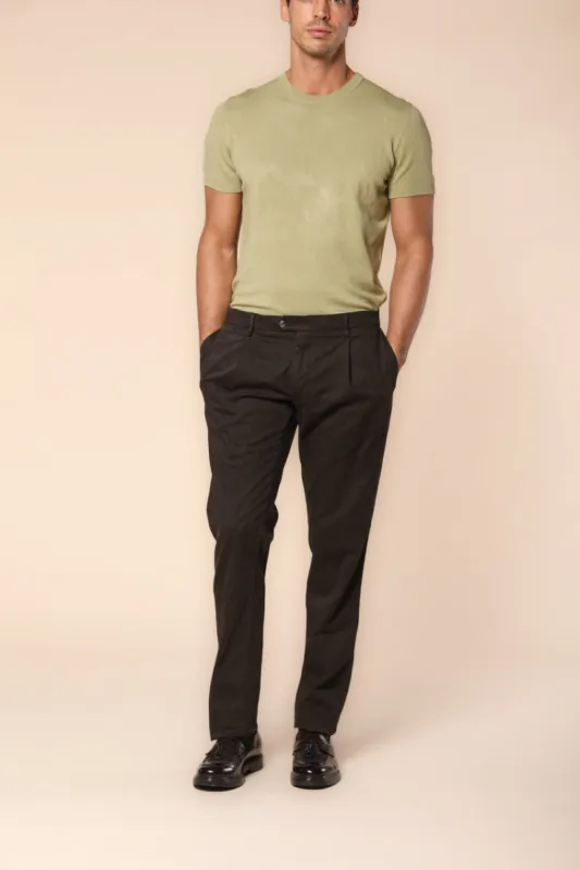 Genova Style men's chino pants in gabardine regular fit sold by Mason's